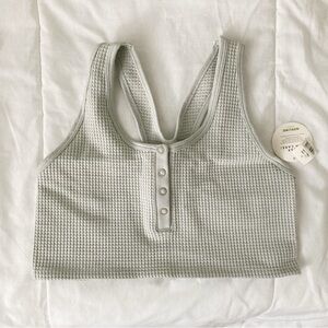 Aerie Light Gray Sports Bra